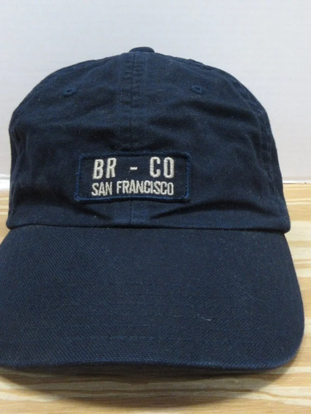 VTG Banana Republic Hat Cap Strapback Navy BR San Fran Logo Y2K NEW